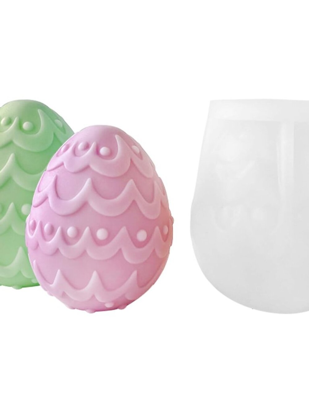 Easter Candle Molds 3D Egg Shaped Resin Casting Mould for DIY Candle Making, Soa